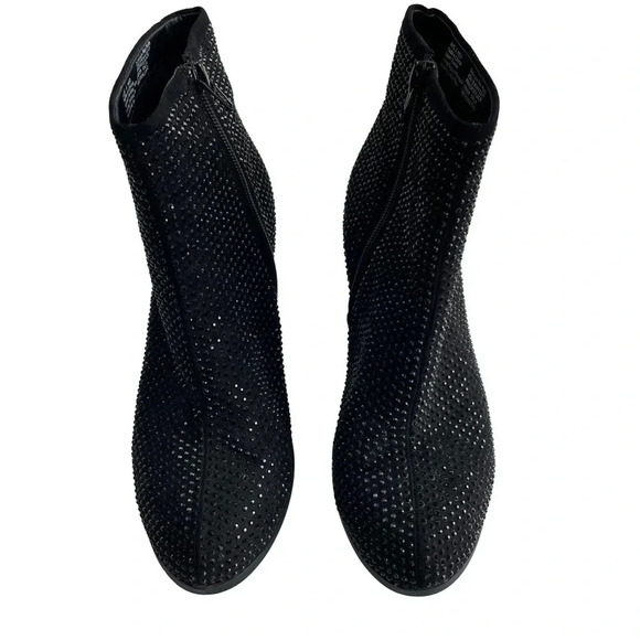 Rock & Republic Booties 8 Med black sparkle - Picture 1 of 8